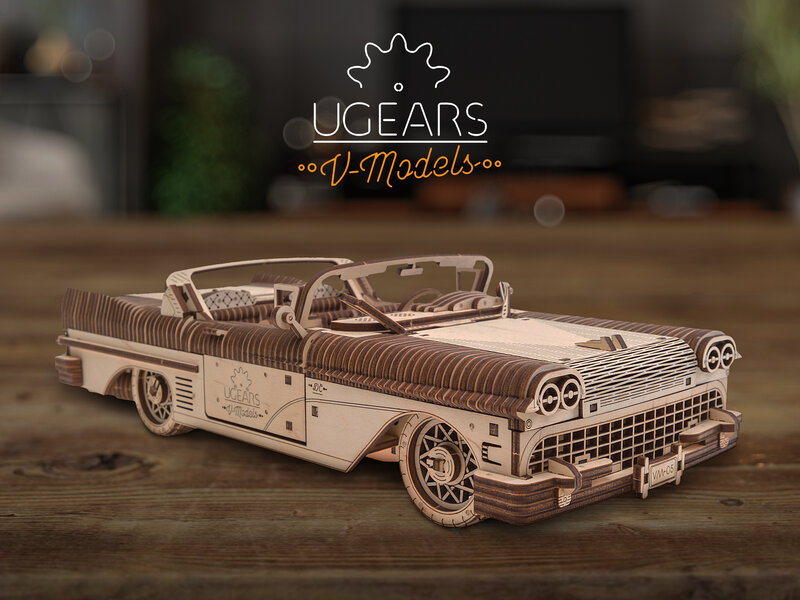 Läs mer om Ugears 3D-pussel i Trä - Cabriolet