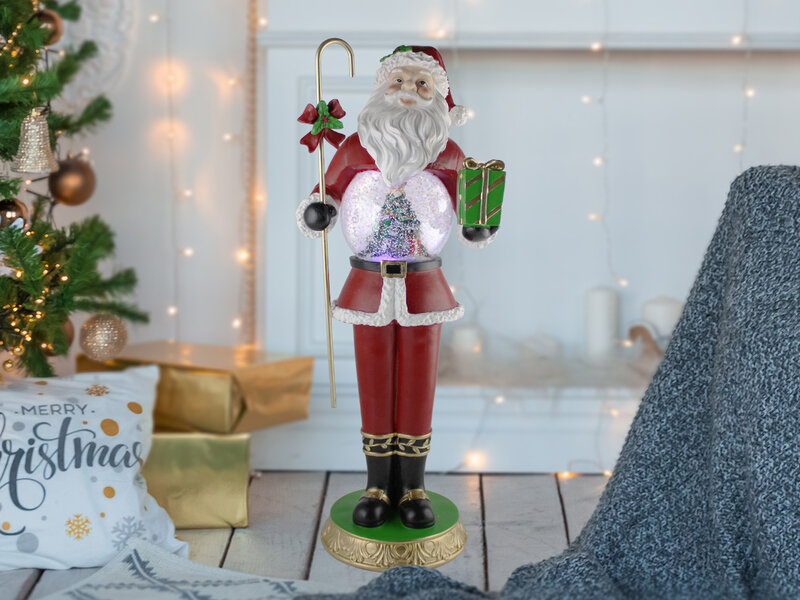 Läs mer om Lysande Juldekoration med Snö - Jultomte