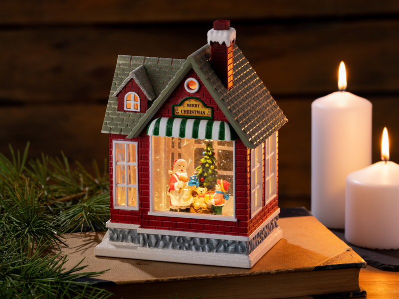 Läs mer om Lysande Juldekoration med Glitter - Tomtens Hus