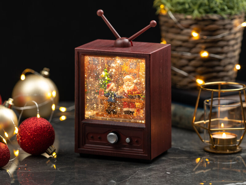 Läs mer om Lysande Juldekoration med Glitter - TV med Ljud